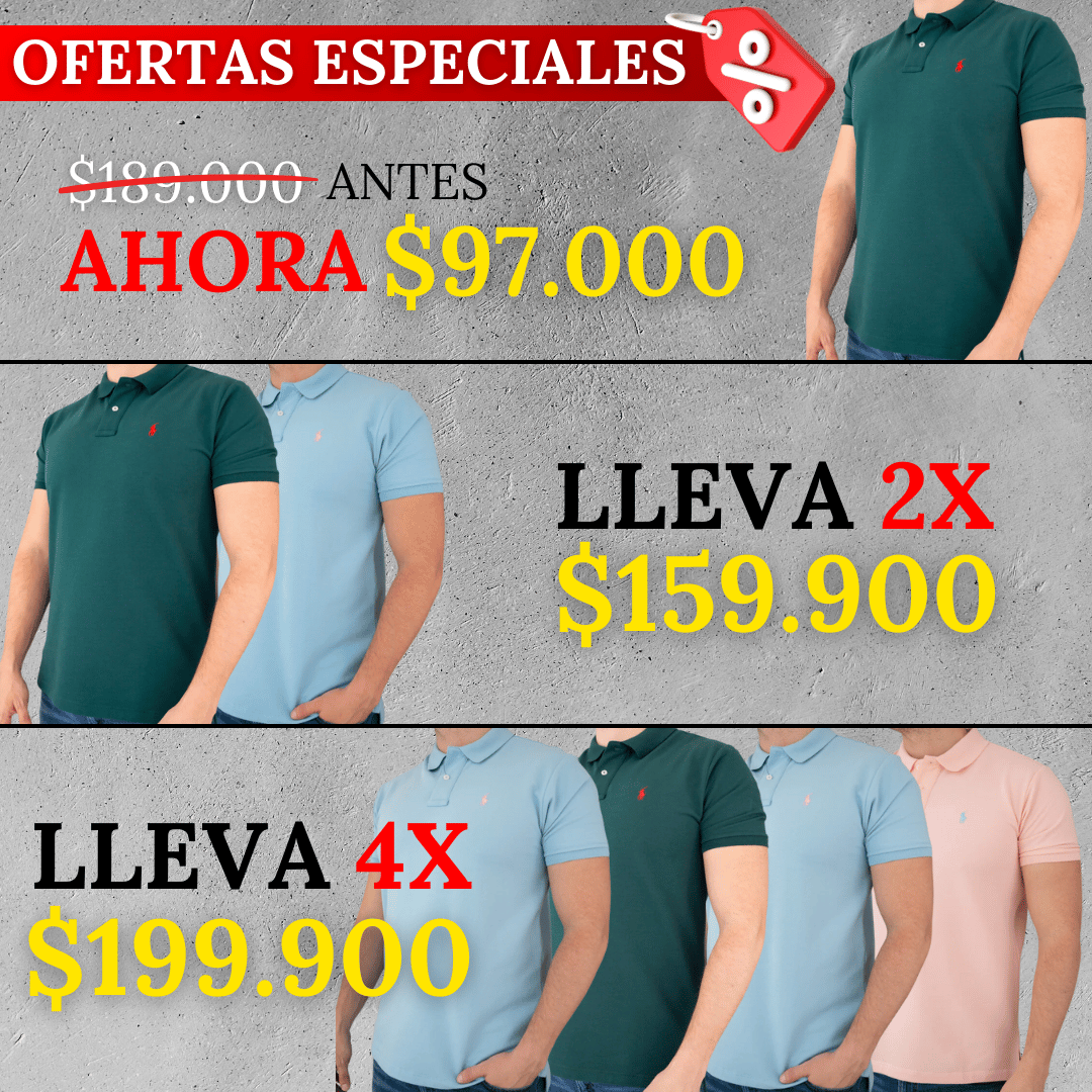 OFERTA X4 TIPO POLO CAMISETA RL